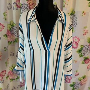 Worthington Multicolor Striped Blouse